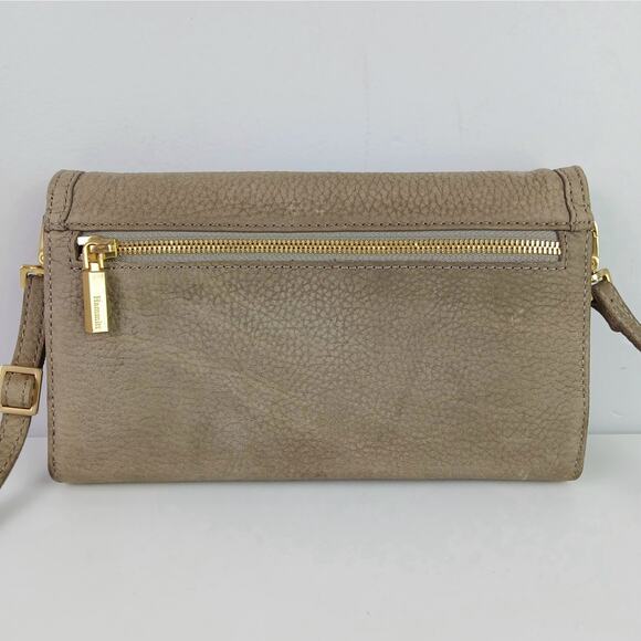 Hammitt AJ Crossbody Clutch Grey/Natural/Brushed Gold - Picture 8 of 9